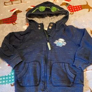 Kids Navy Blue Hoodie with Patch